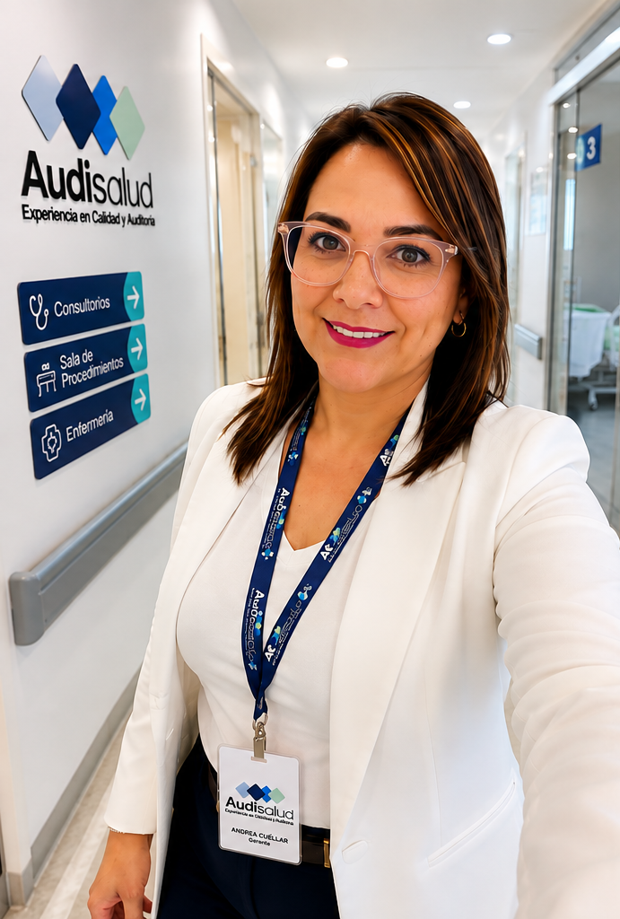 Andrea Cuéllar, CEO y fundadora de Audisalud Colombia, especialista en calidad y auditoría en salud